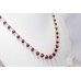 Necklace String Strand Single Line Women Red Ruby Briolette Drop Bead Stone C809